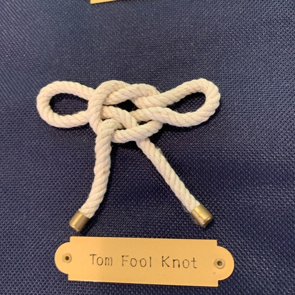 Vtg Coast Guard Nautical tie Knot Chart Banner Canvas - Picture 12 of 15